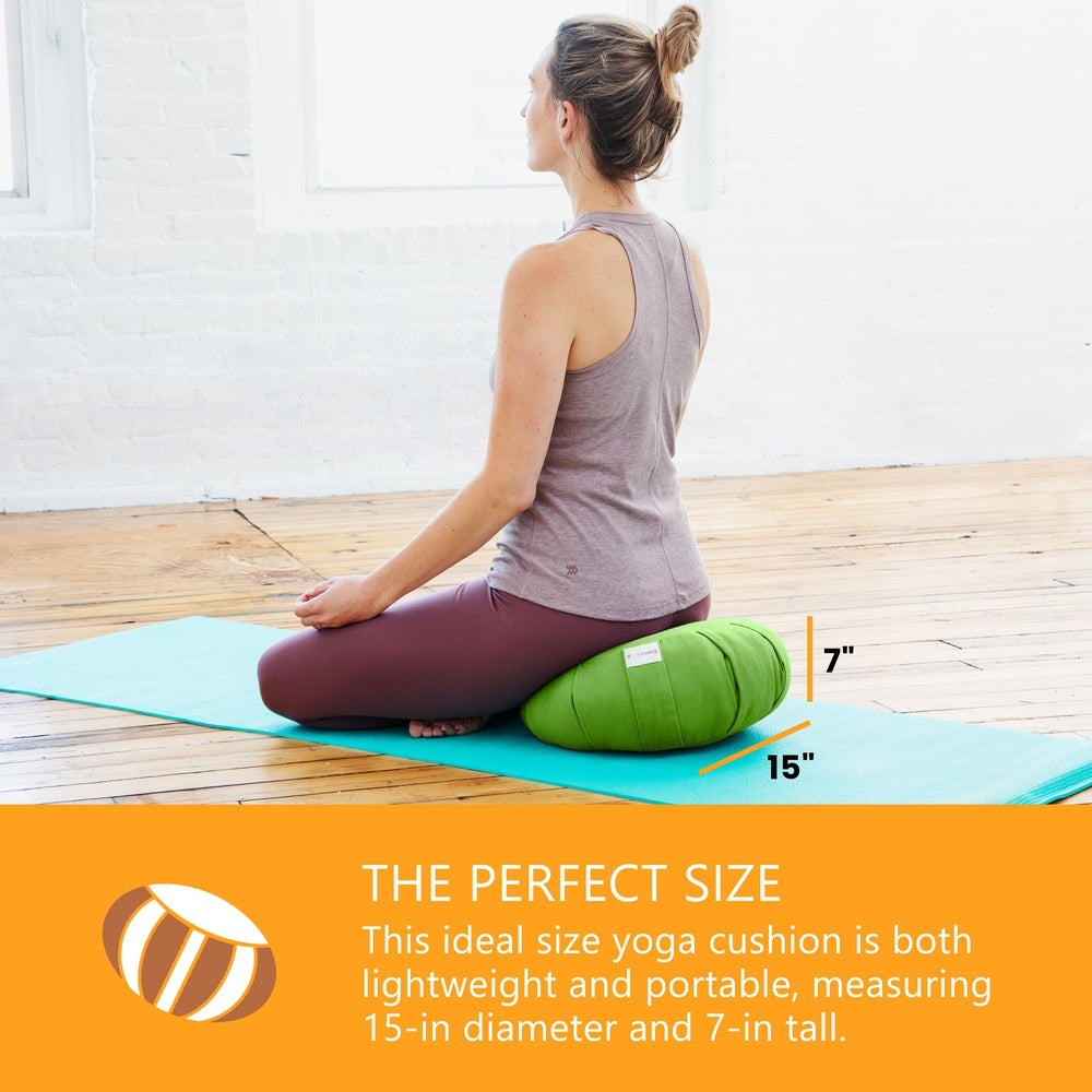 Bolster Pillow Zafu Yoga Meditation Cushion - Round - 15