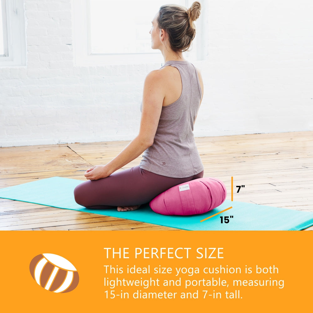 Bolster Pillow Zafu Yoga Meditation Cushion - Round - 15