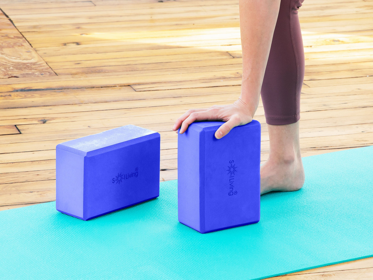 Yoga Blocks (2 Pack) — Latex-Free High-Density Foam Blocks