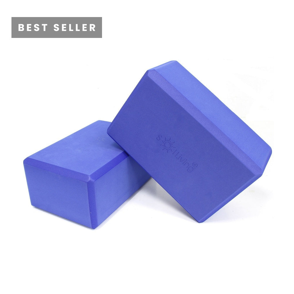 Yoga Blocks (2 Pack) — Latex-Free High-Density Foam Blocks