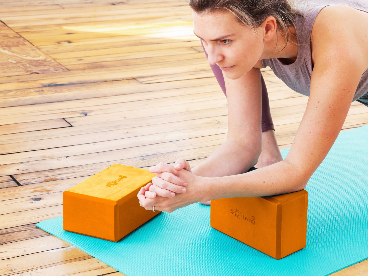 Yoga Blocks (2 Pack) — Latex-Free High-Density Foam Blocks