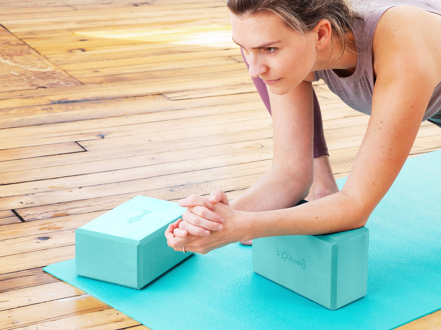 Yoga Blocks (2 Pack) — Latex-Free High-Density Foam Blocks
