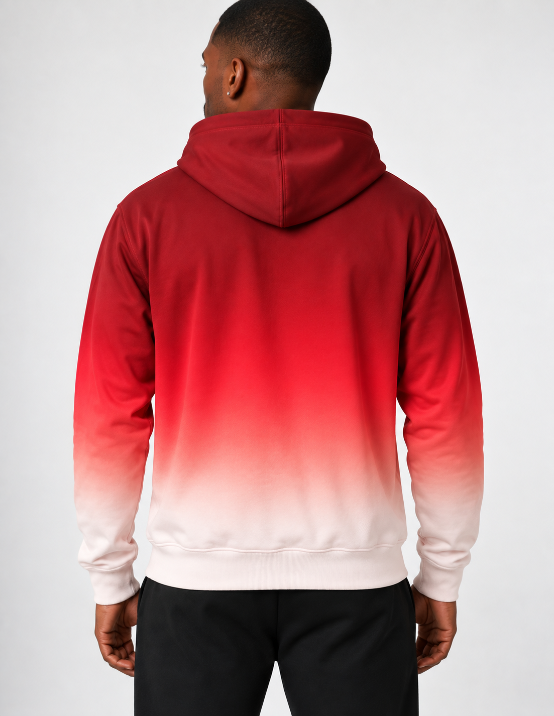 Ember — Burgundy to Ember Gradient Oversized Cotton Hoodie by Nogi Industries