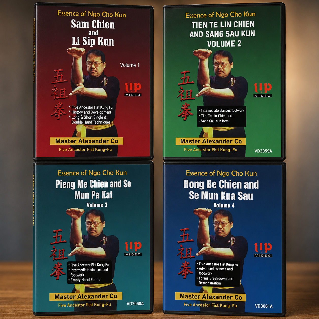 Essence of Ngo Cho Kun Kung Fu 4 DVD Set by Alex Co