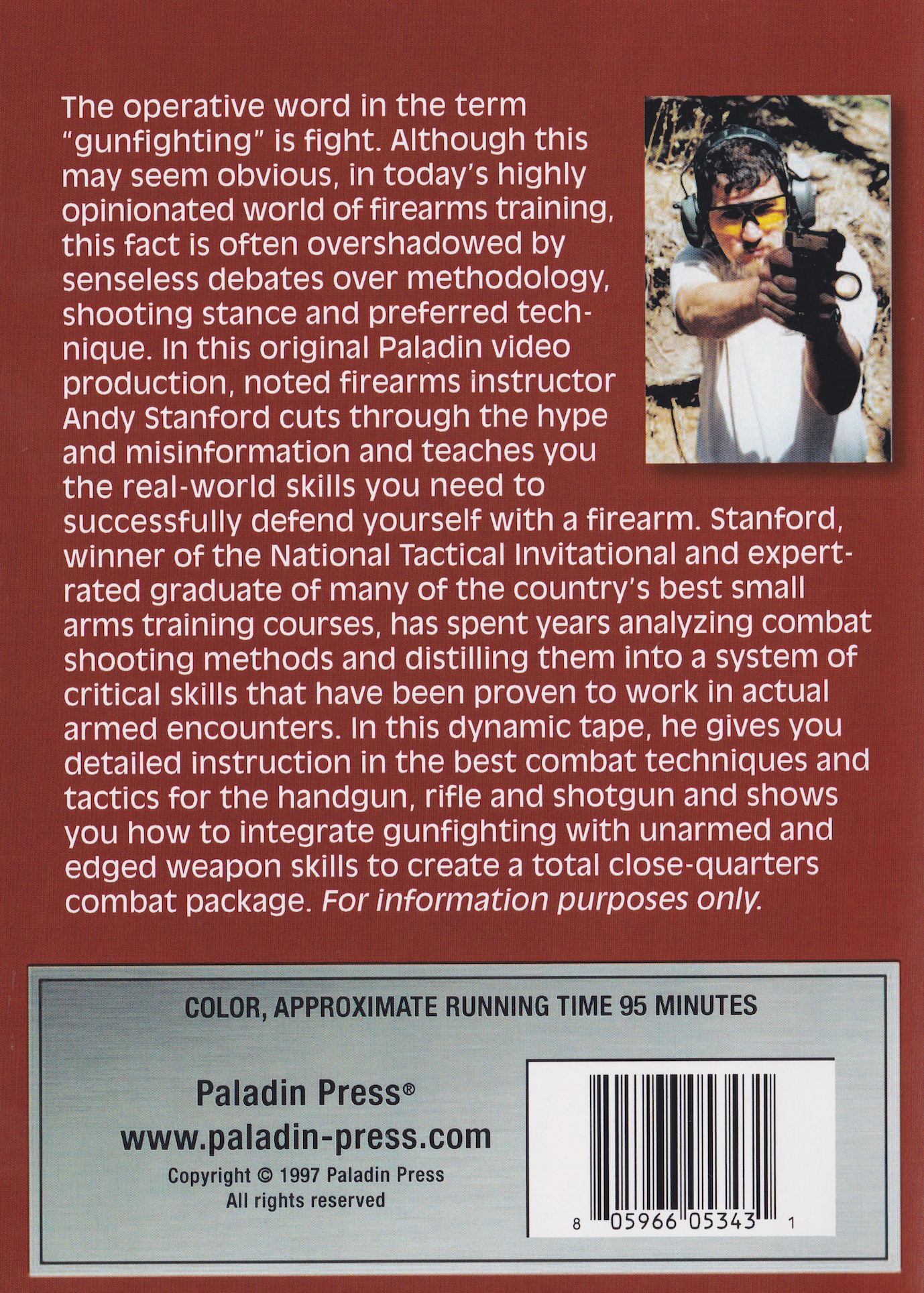 Fighting with Firearms: Combat Handgun, Shotgun & Rifle Skills for the Real World DVD by Andy Stanford