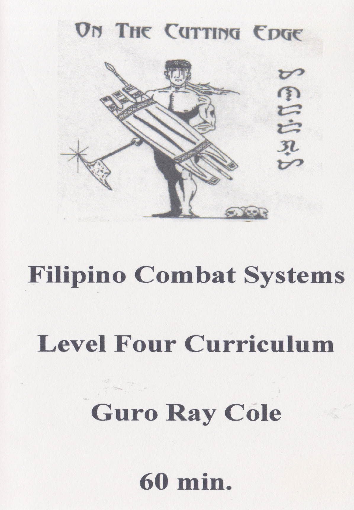 Filipino Combat Systems Level 4 Curriculum DVD by Ray Cole (Preowned)