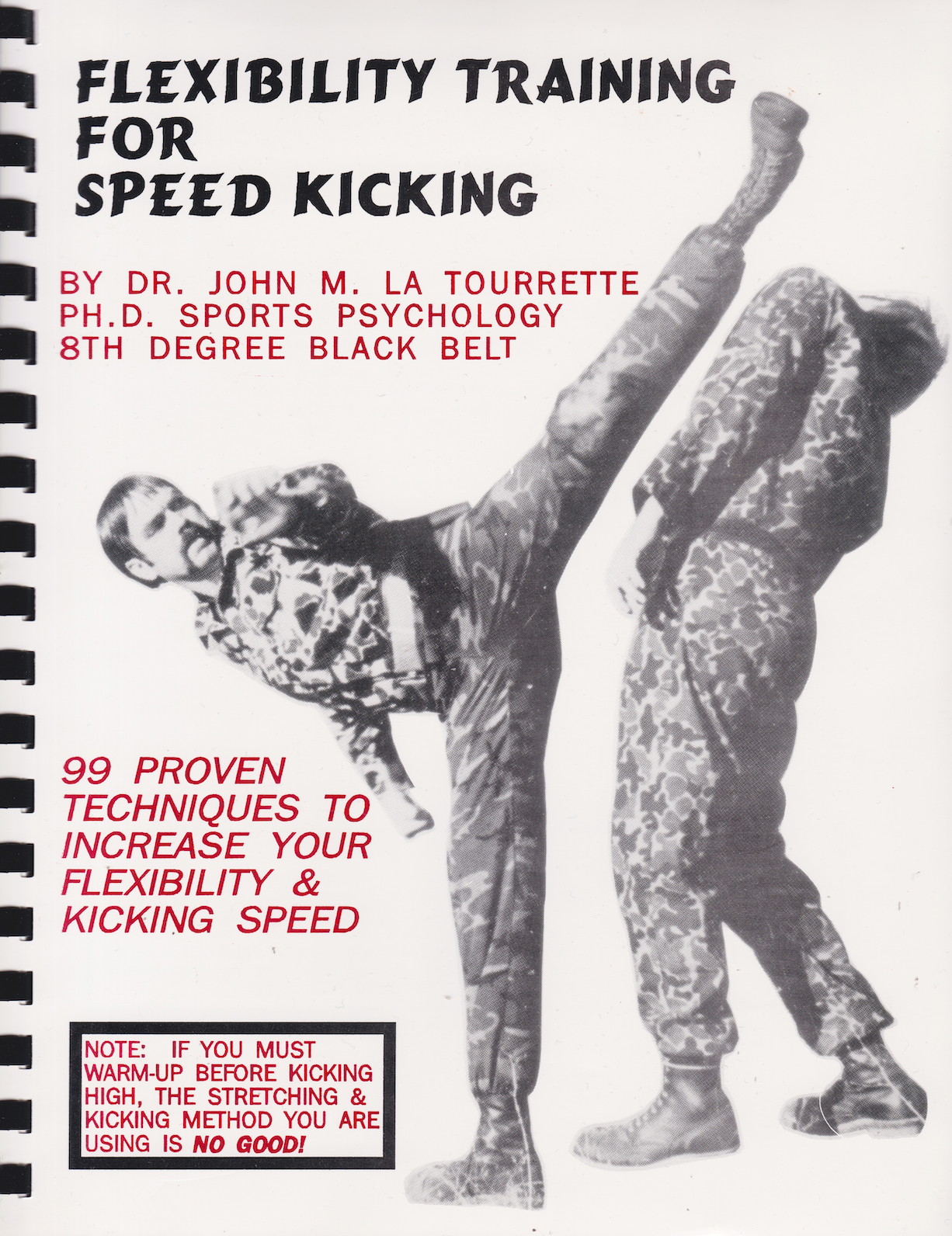 Flexibility Training for Speed Kicking Book by John La Tourrette (Preowned)