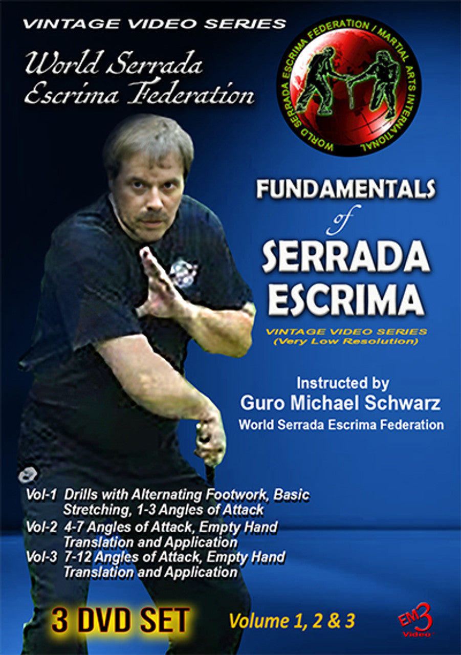 Fundamentals of Serrada Escrima 3 DVD Set by Michael Schwarz