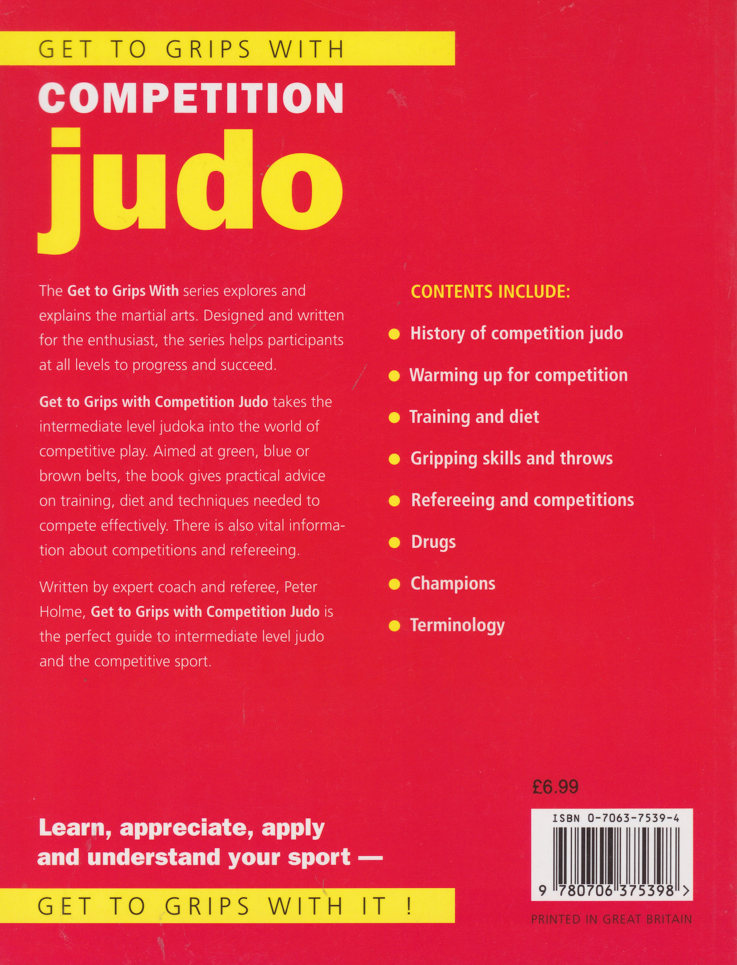 Get to Grips with Competition Judo Book by Peter Holme