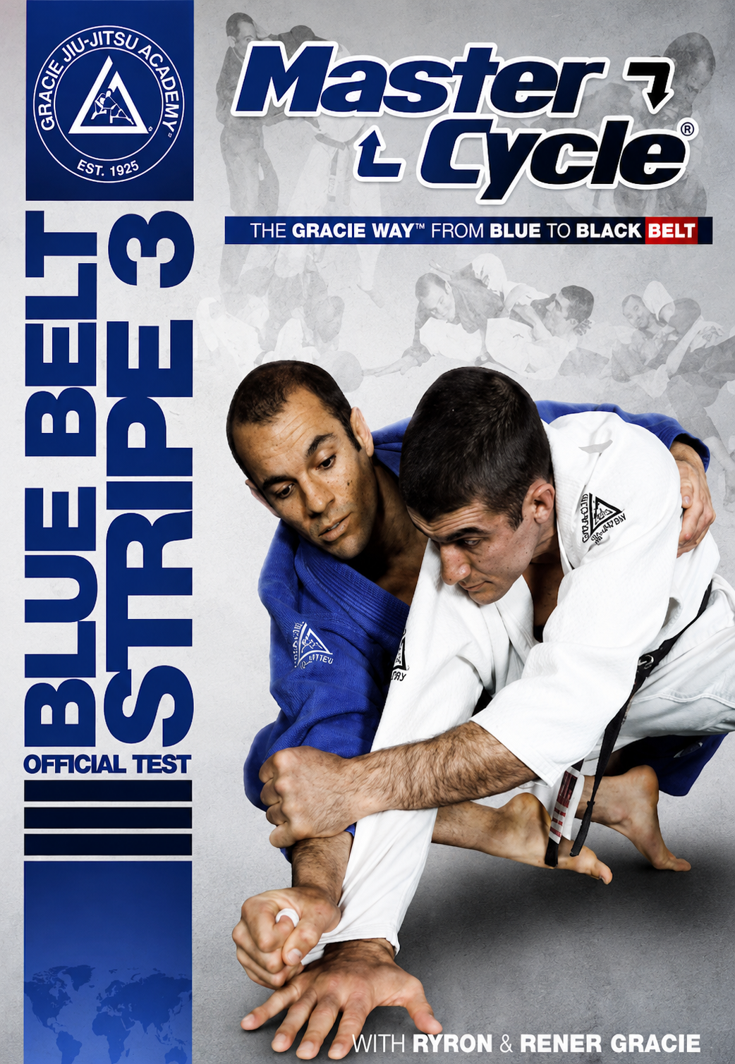 Gracie Academy Master Cycle Blue Belt Stripe 3 DVD Official Test