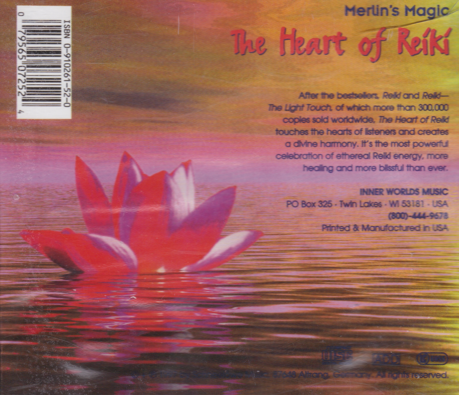 Heart of Reiki Audio CD by Merlin's Magic (Preowned)