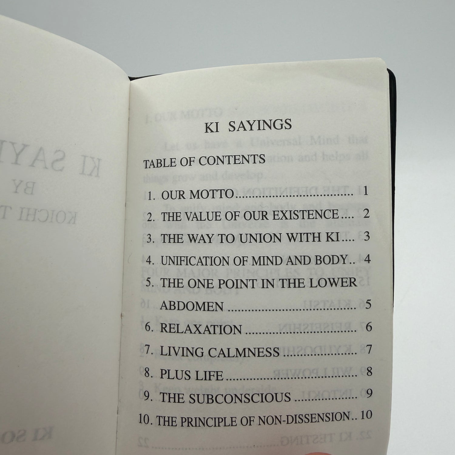 Ki Sayings Booklet by Koichi Tohei (Preowned)
