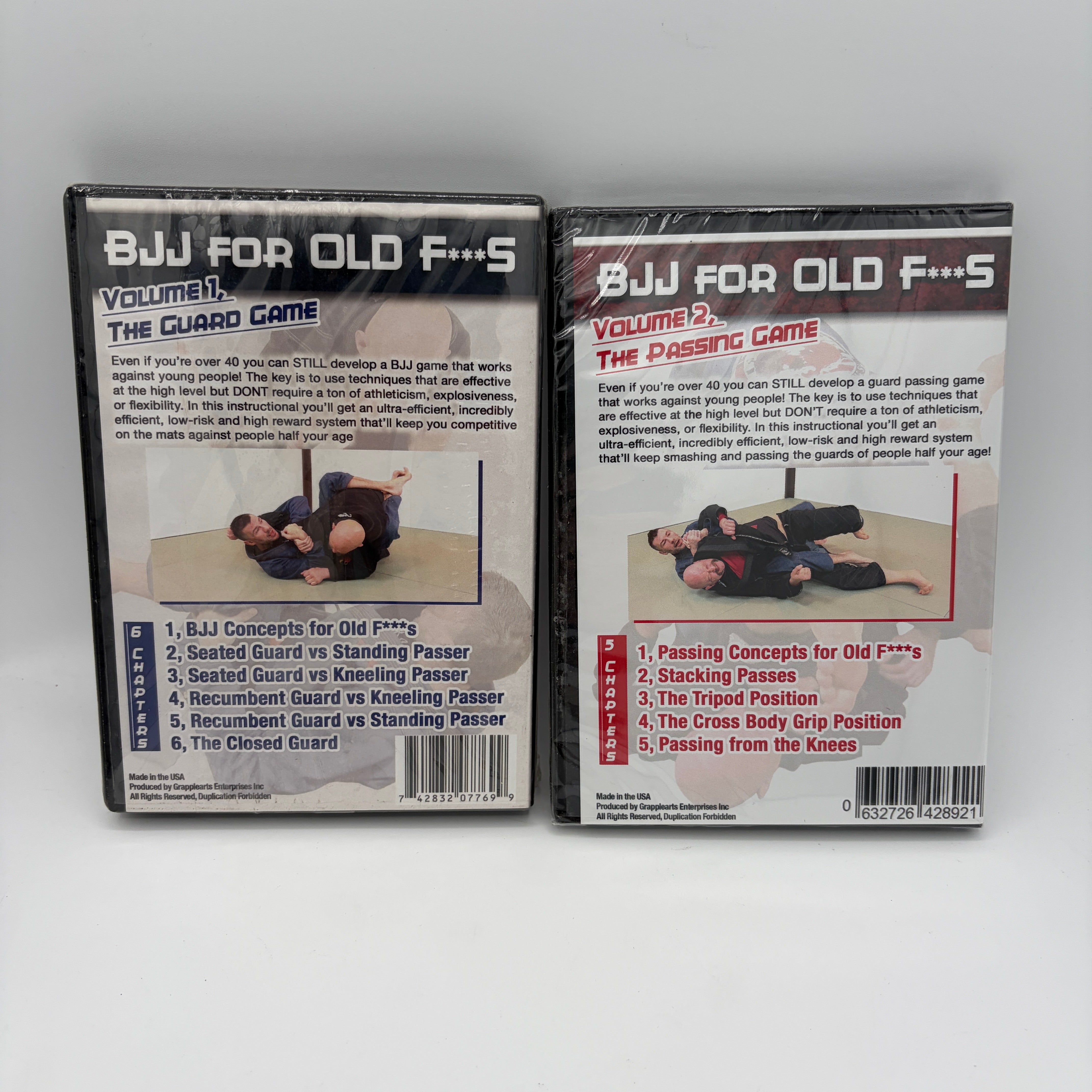 BJJ for Old F***S Vol 1 & 2 Guard & Passing 9 DVD Set with Rob