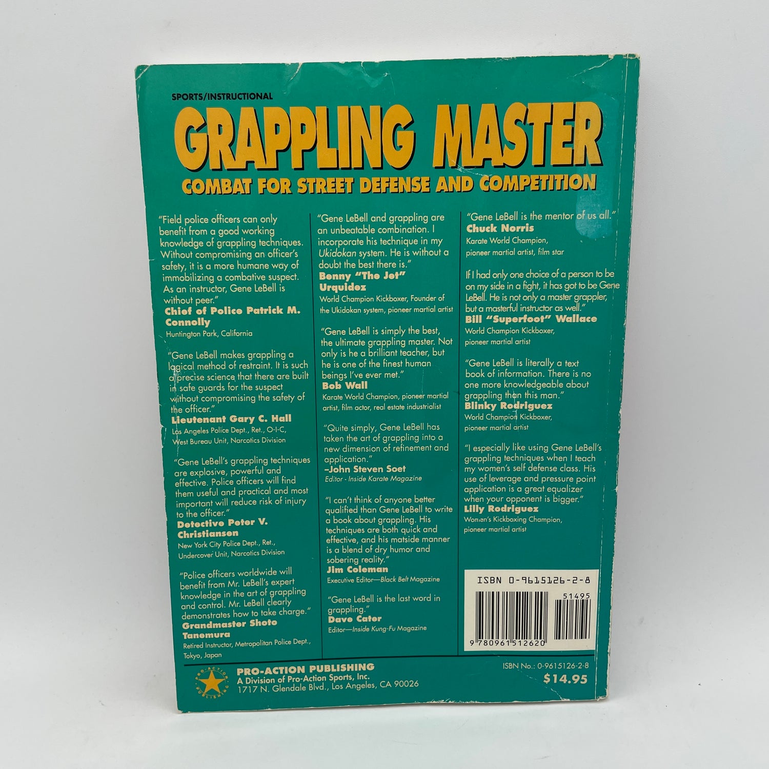 Grappling Master: Combat for Street Defense and Competition Book by Gene LeBell (Preowned)