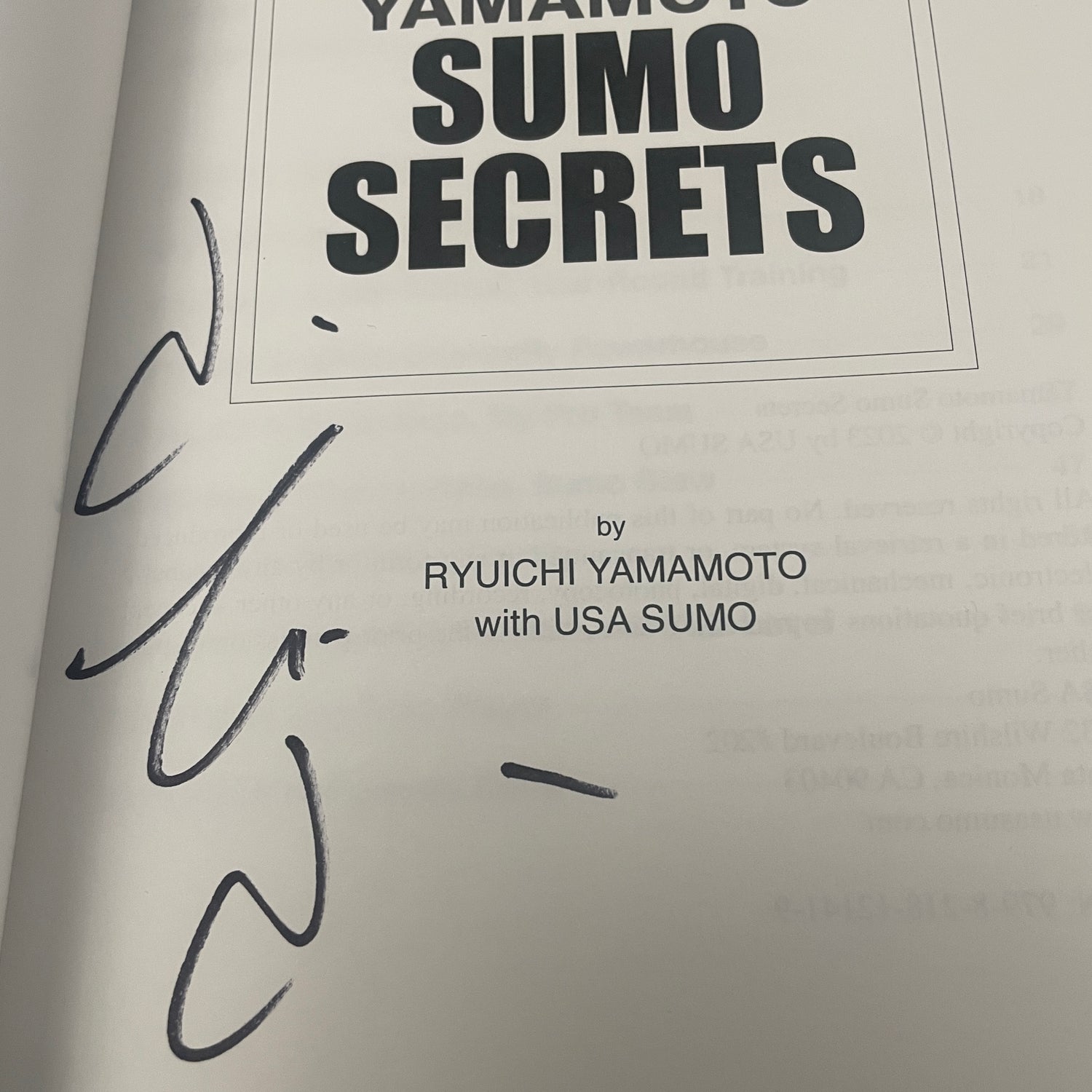Sumo Secrets Book by Ryuichi Yamamoto **SIGNED** (Preowned)