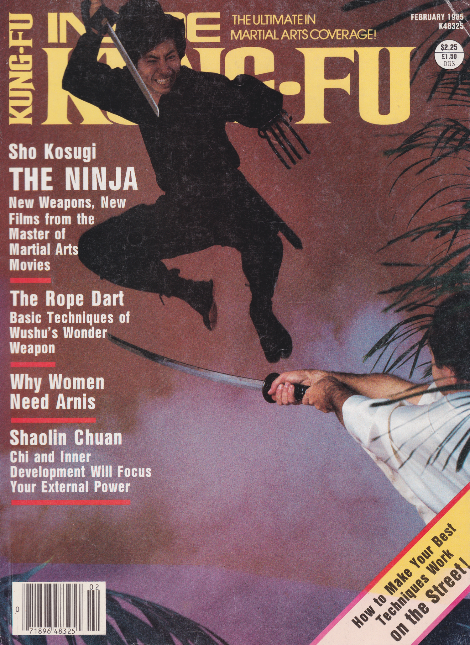 Inside Kung Fu Feb 1985 Magazine (Preowned)