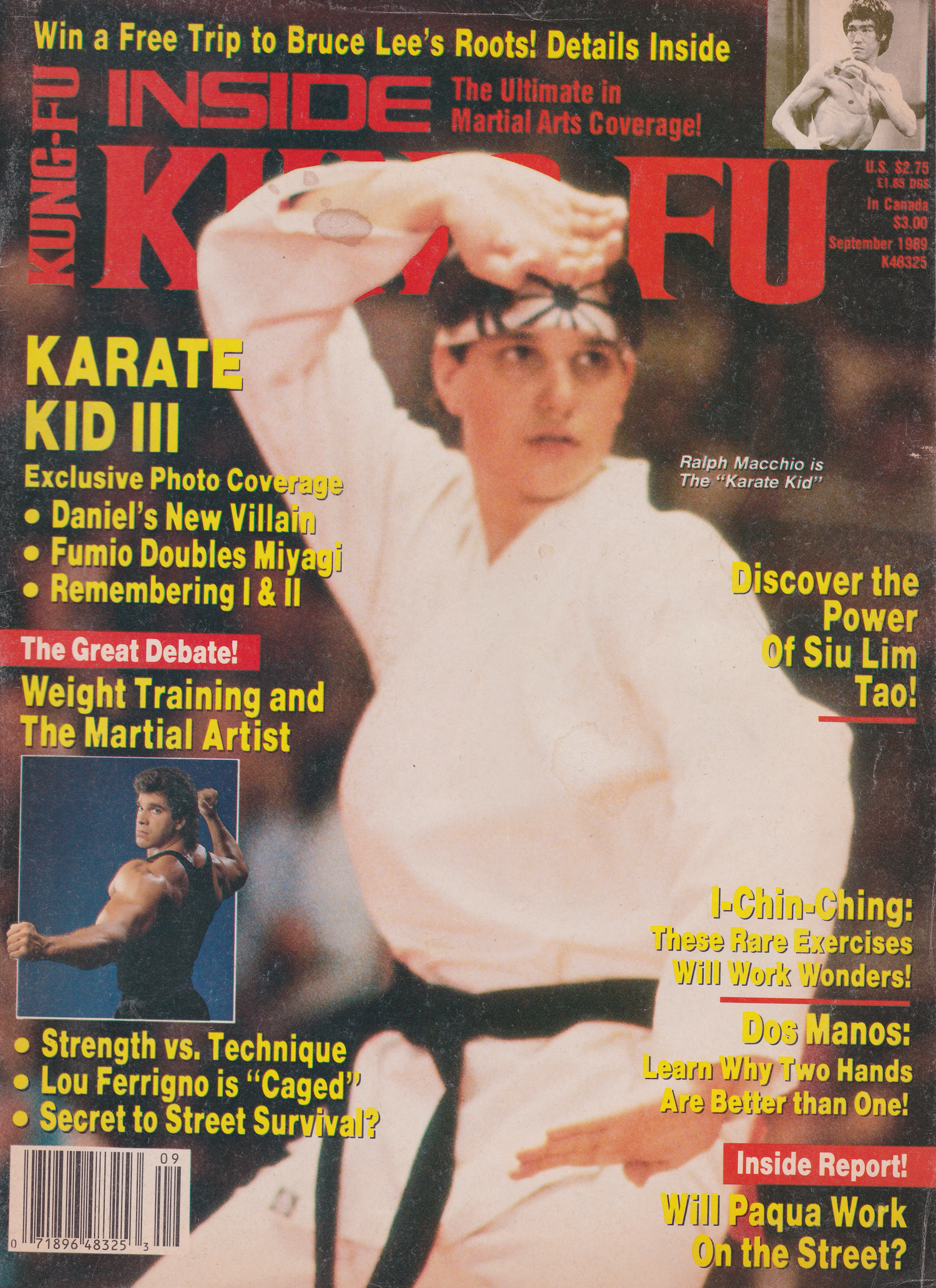 Inside Kung Fu Sept 1989 Magazine (Preowned)