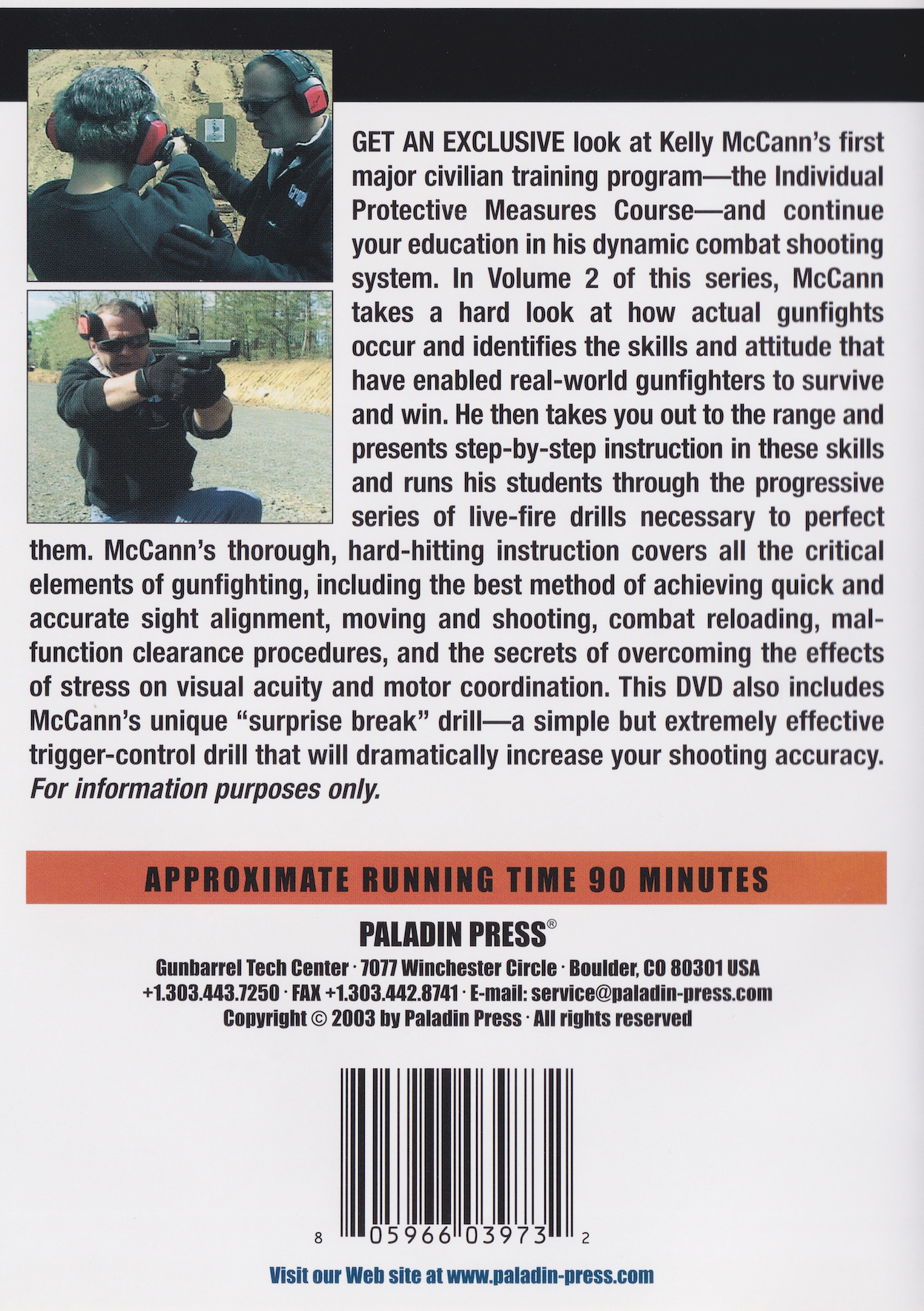 Inside the Crucible DVD 2 Combat Shooting Realties with Kelly McCann (Preowned)