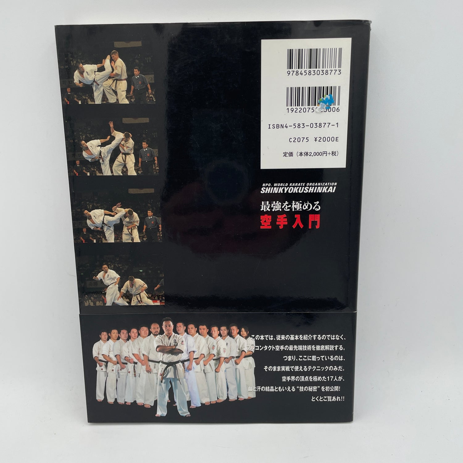 Introducción al libro de karate Shinkyokushinkai de contacto completo más fuerte de Kenji Midori (usado)