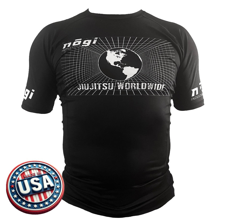 Jiujitsu Worldwide Short Sleeve Rash Guard by Nogi Industries - Made in USA