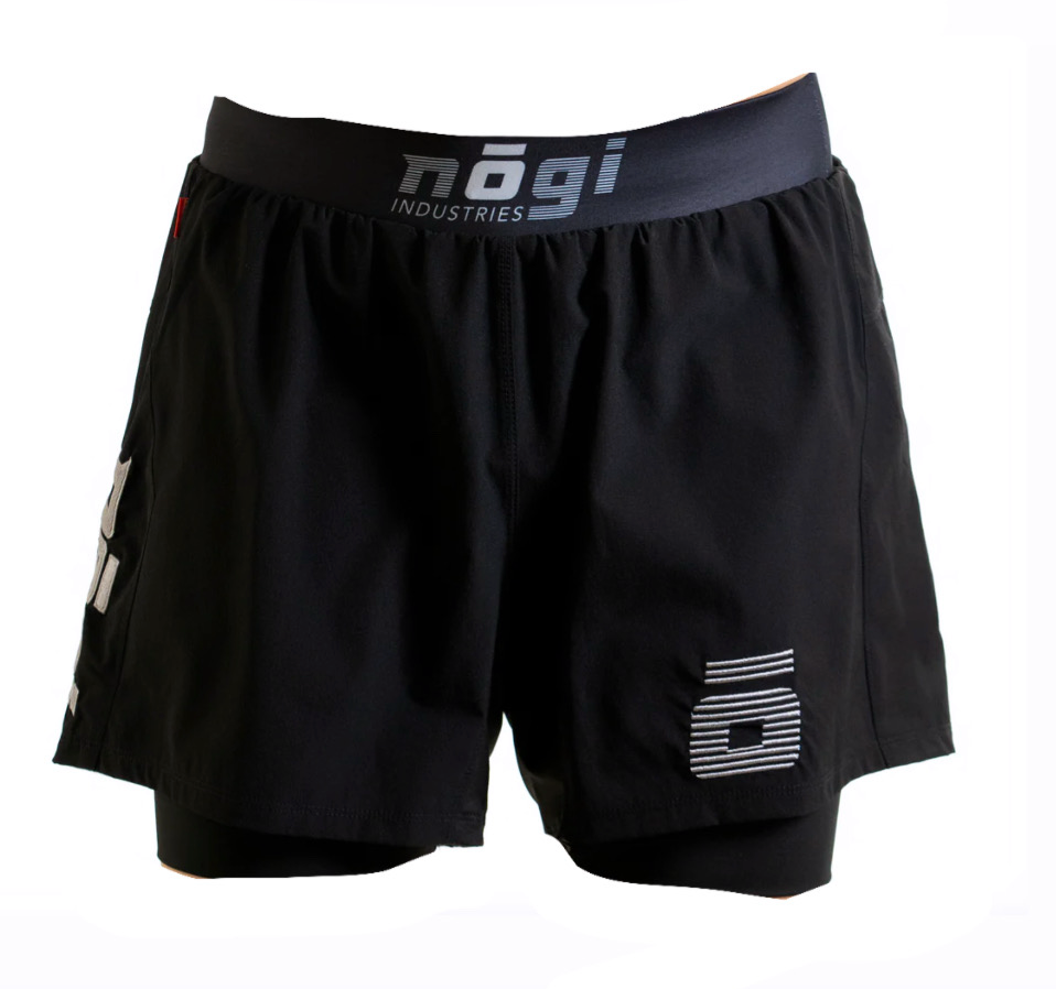 KIDS Ghost Premium Lined Grappling Shorts - Obsidian Black