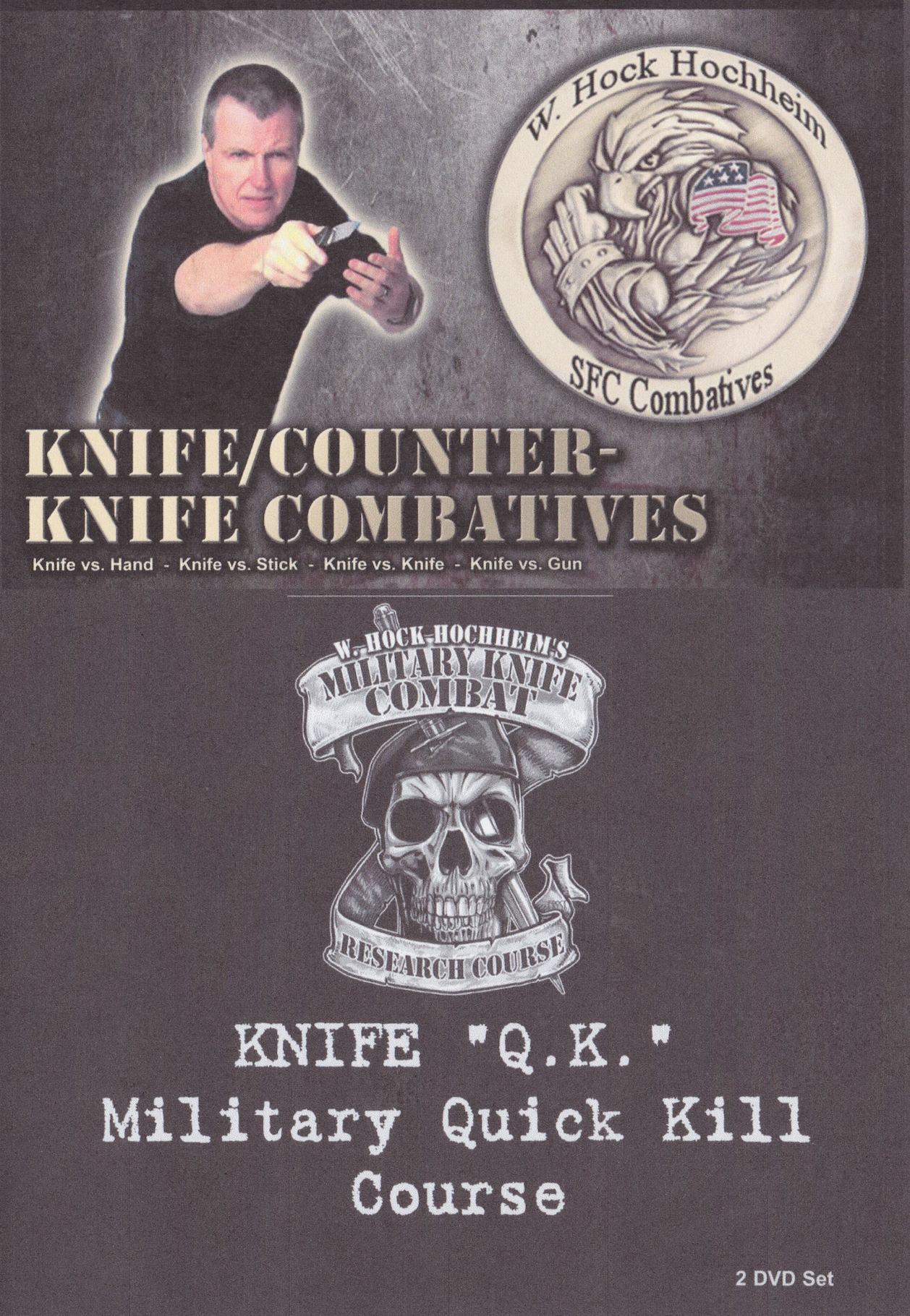 Knife/Counter-Knife Combatives: Knife QK Military Quick Kill Course 2 DVD Set by Hock Hochheim (Preowned)