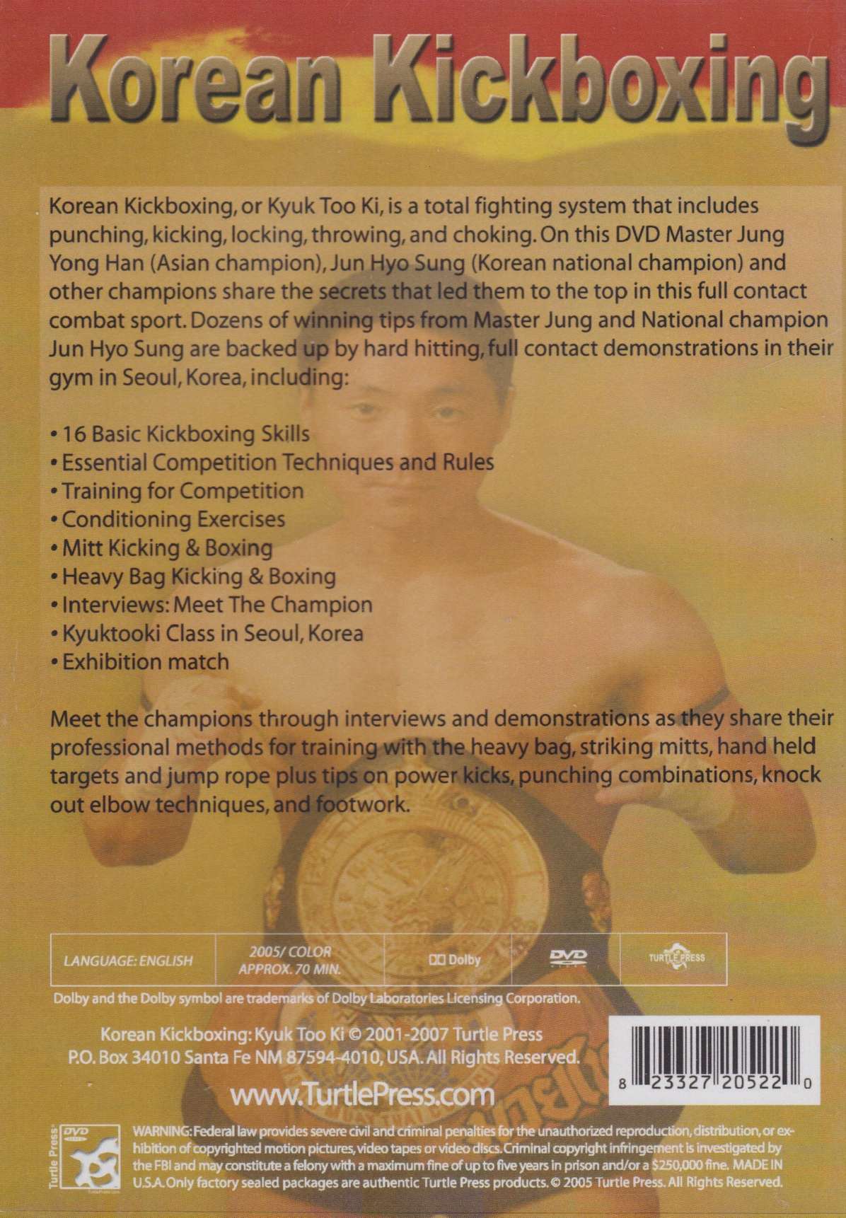 Korean Kickboxing: Kyuktooki DVD by Jung Yong-Han