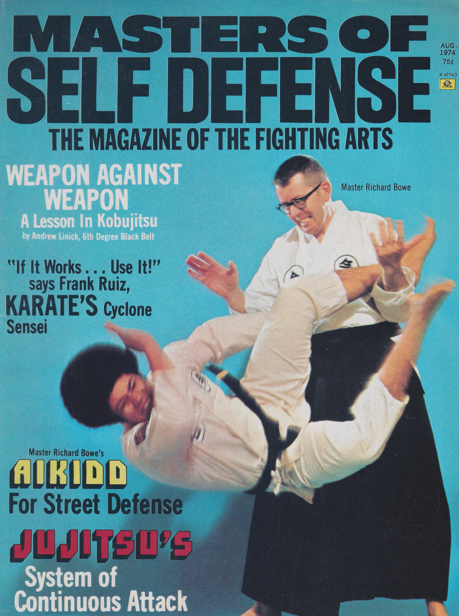 Masters of Self Defense Aug 1974 Magazine (Preowned)