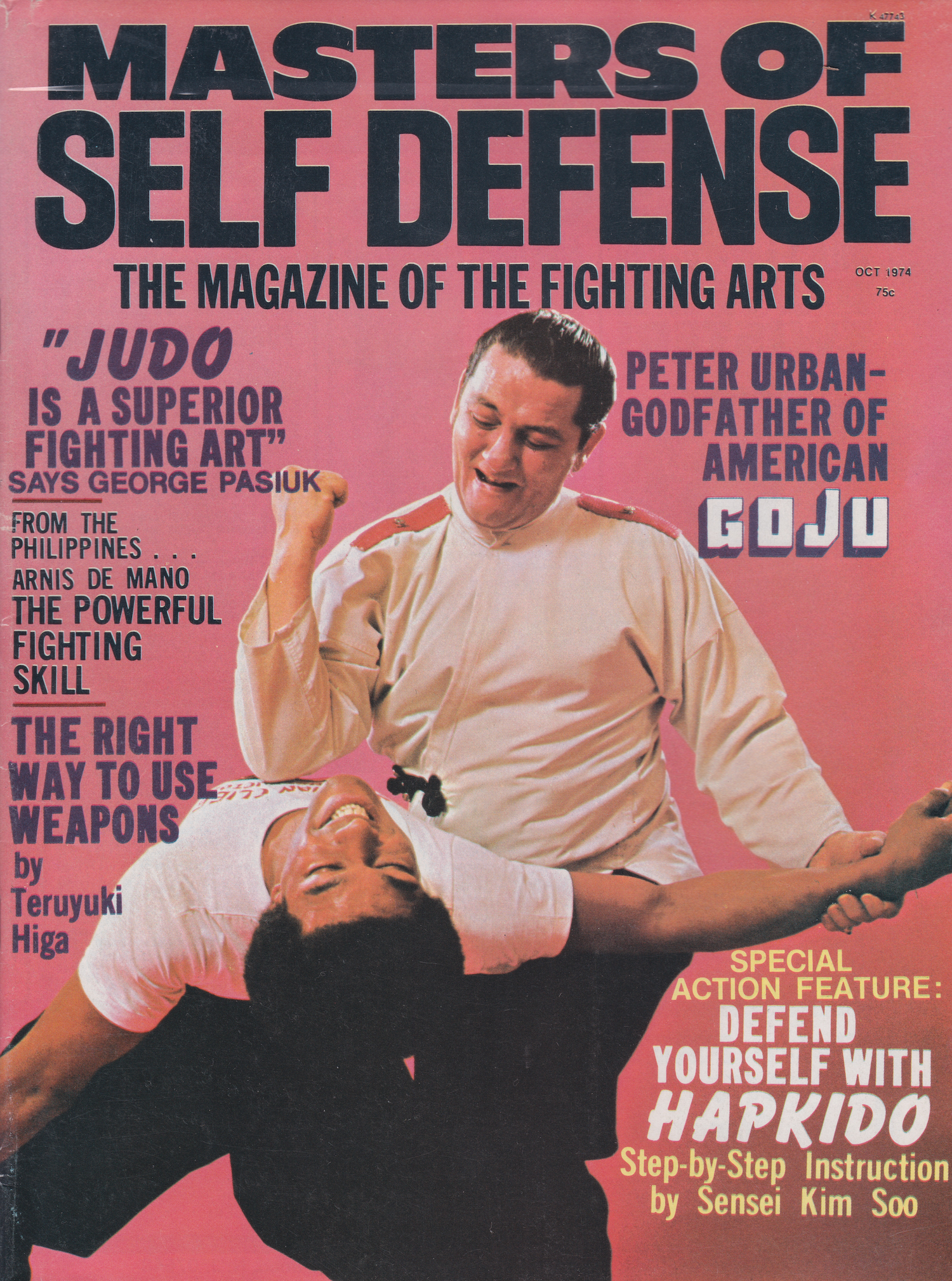 Masters of Self Defense Oct 1974 Magazine (Preowned)