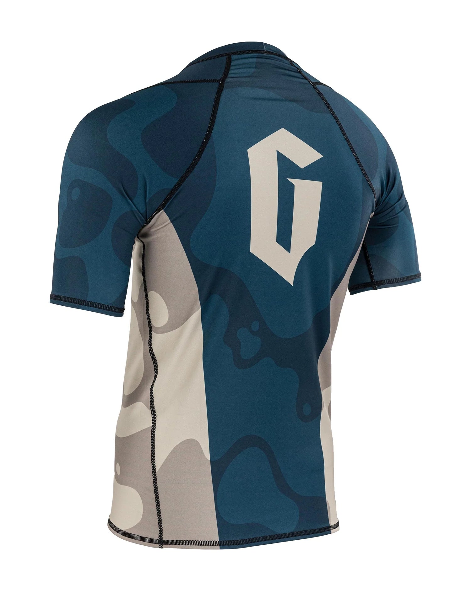 Mens Meeting Of The Waters Short Sleeve Rash Guard by Gameness