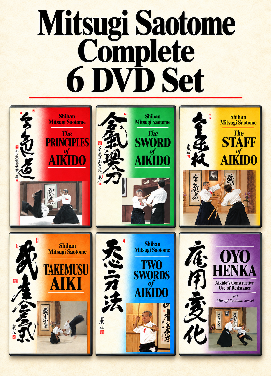 Mitsugi Saotome Aikido 6 DVD Set