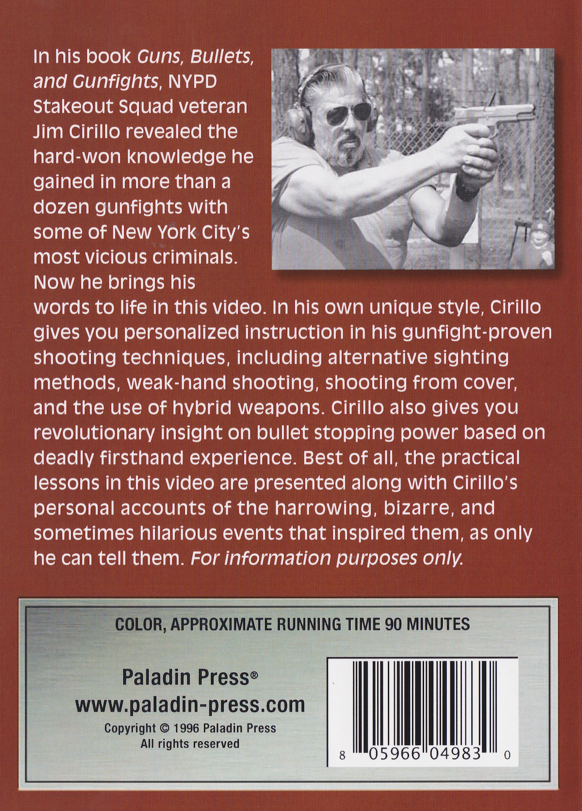 Modern-Day Gunfighter DVD by Jim Cirillo