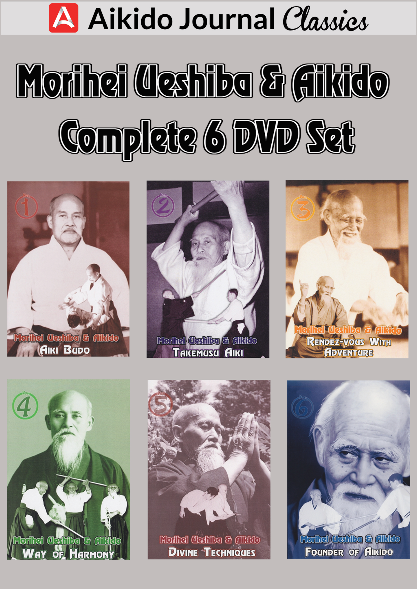 Morihei Ueshiba & Aikido Complete 6 DVD Set