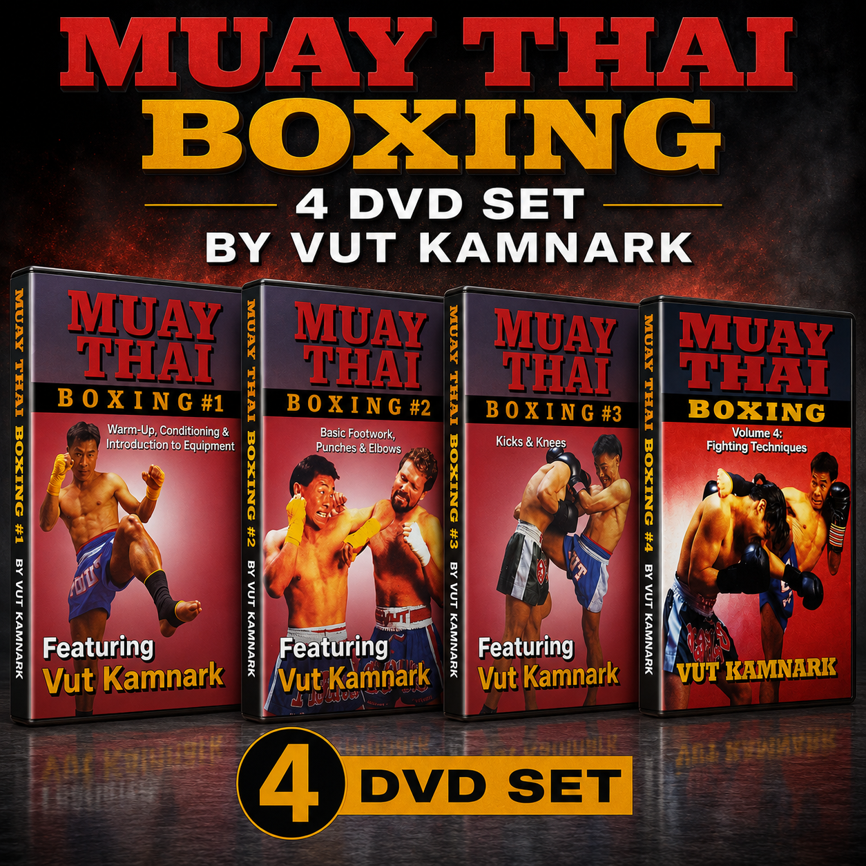 Muay Thai Boxing 4 DVD Set by Vut Kamnark