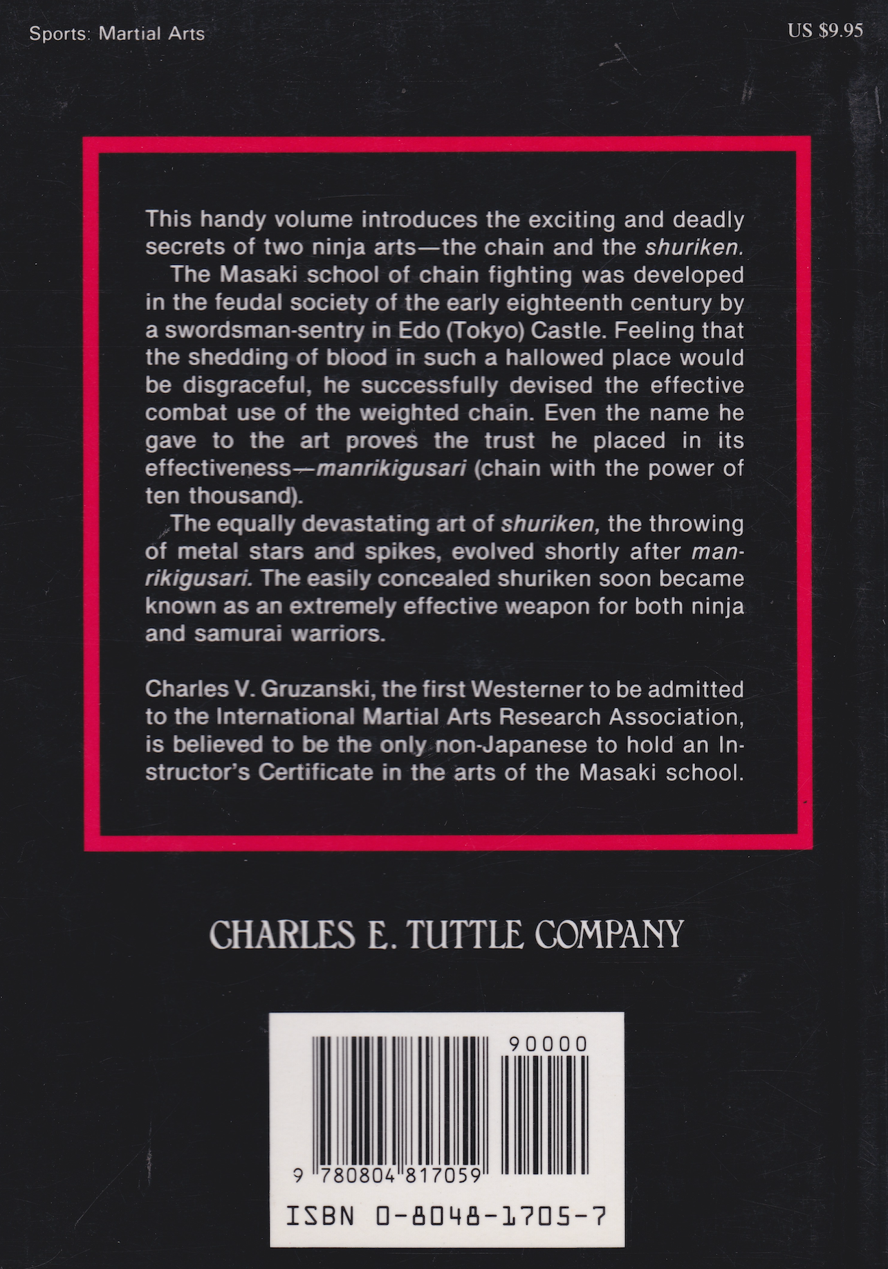 Ninja Weapons: Chain and Shuriken Book by Charles Gruzanski (Preowned)