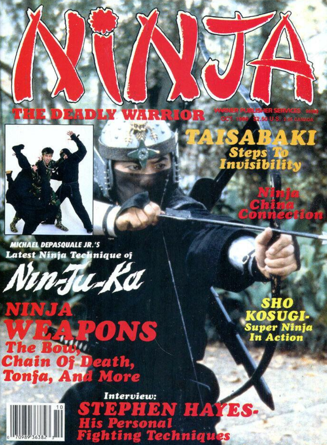 Ninja the Deadly Warrior Magazine (1986) (Preowned)