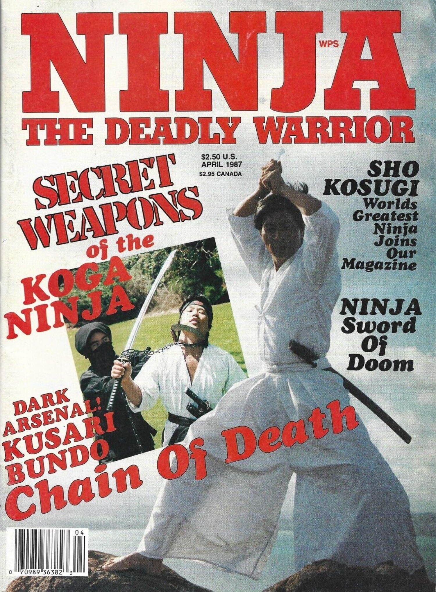 Ninja the Deadly Warrior Magazine #4 (1987) (Preowned)