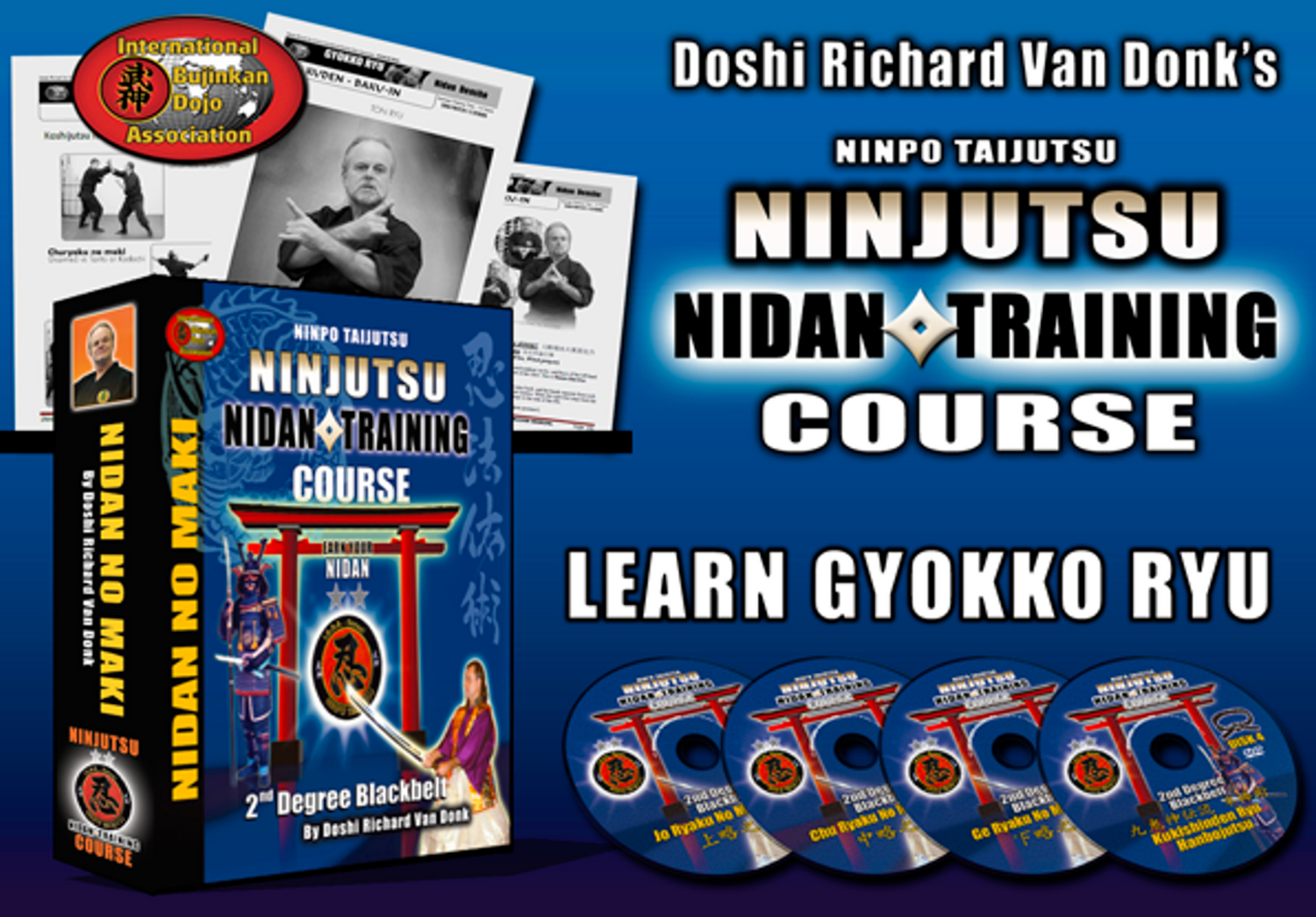Ninjutsu Black Belt Nidan no Maki Home Study Course by Richard Van Donk (Preowned)