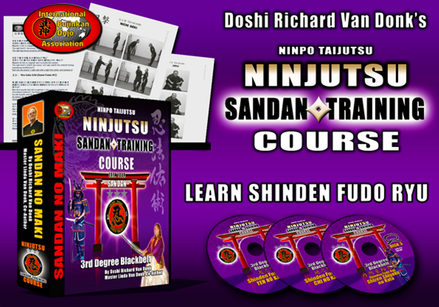 Ninjutsu Black Belt Sandan no Maki Home Study Course by Richard Van Donk (Preowned)