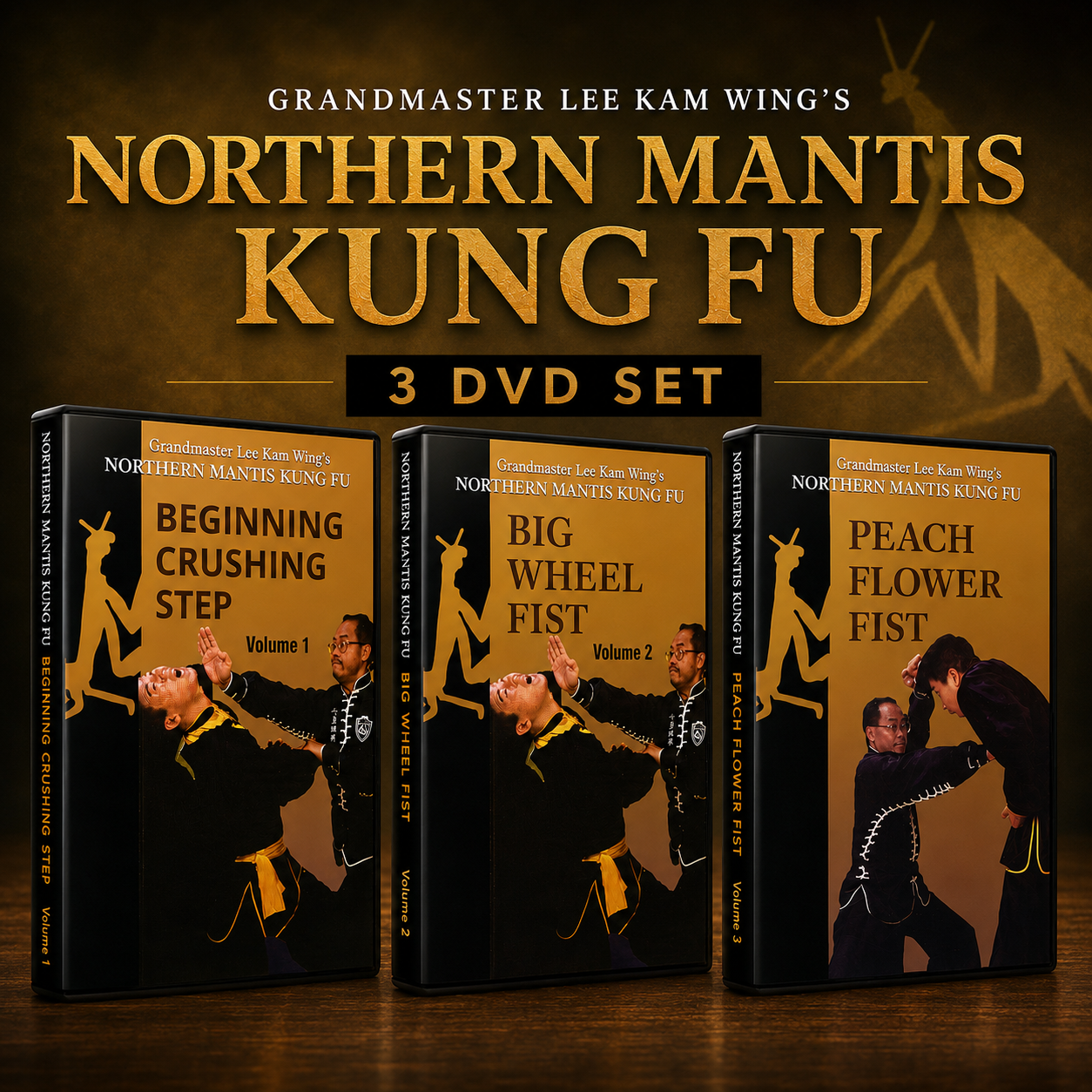 Northern Mantis Kung Fu 3 DVD Set by Lee Kam Wing