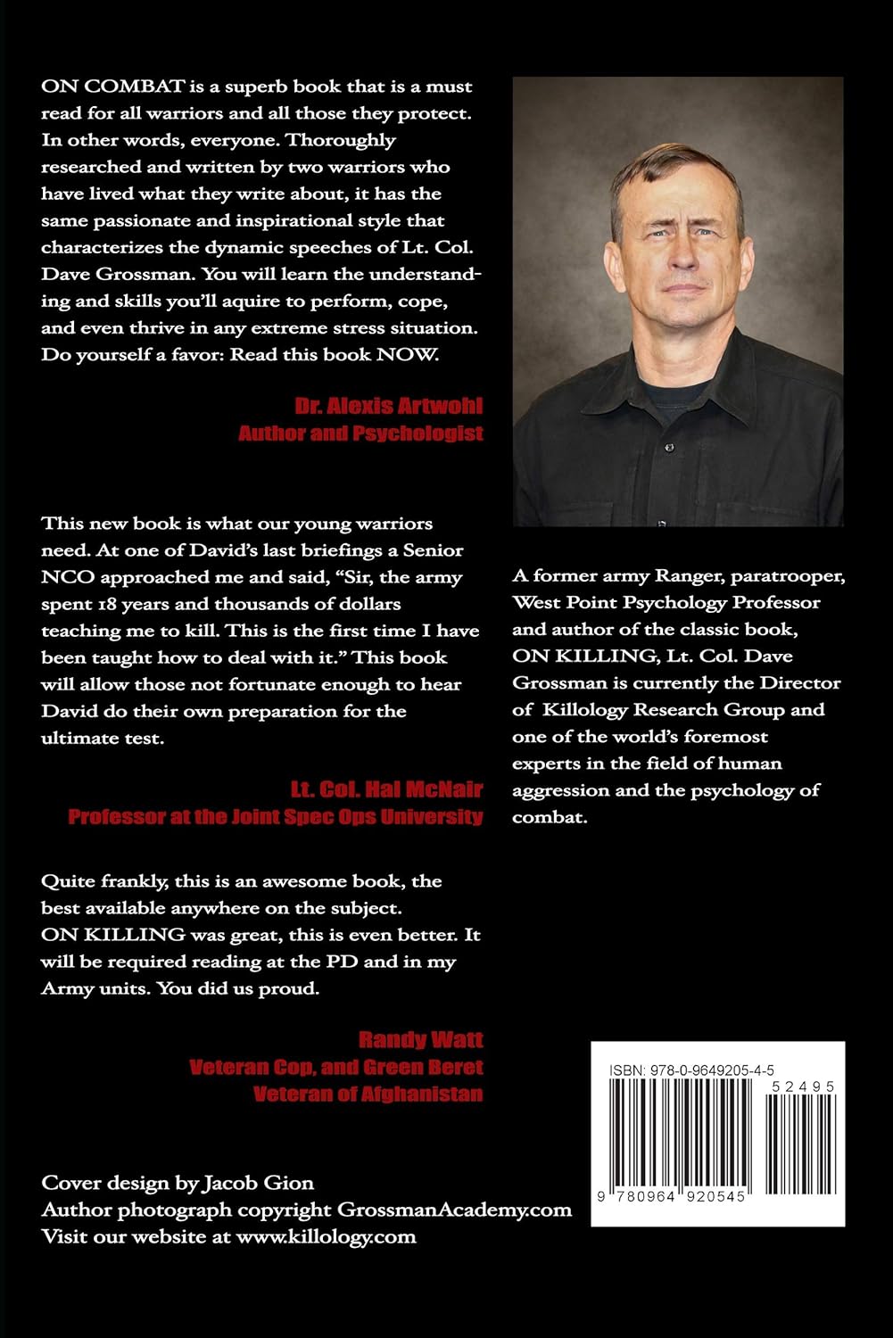 On Combat: The Psychology and Physiology of Deadly Conflict in War and in Peace Book by Dave Grossman & Loren Christenson (Preowned)