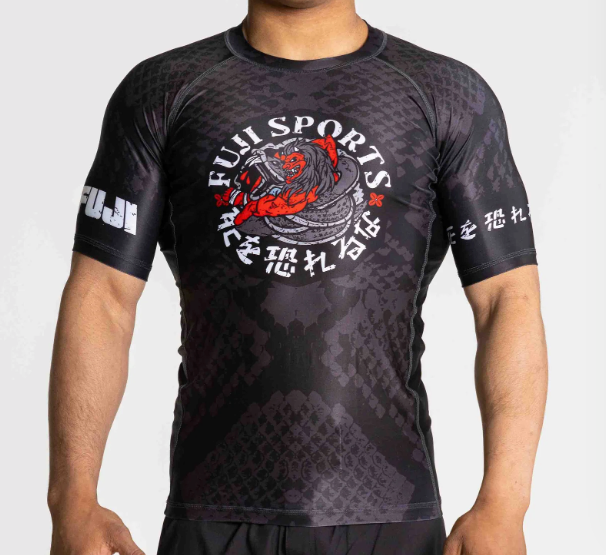 Oni vs. Anaconda Short Sleeve Rashguard Black by Fuji