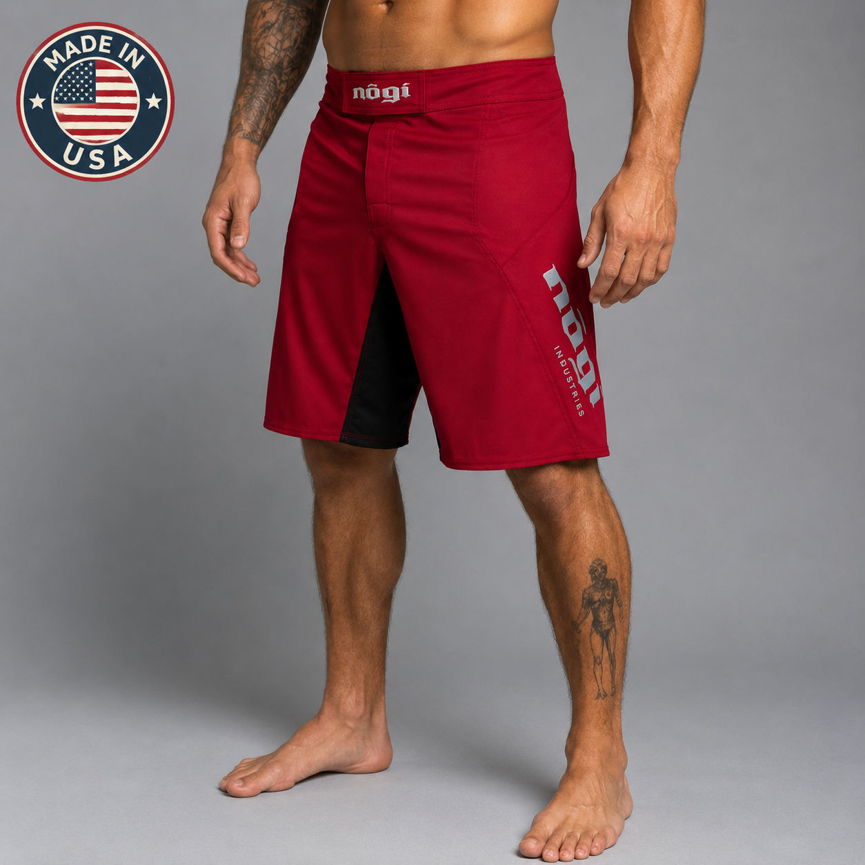Phantom 3.0 Fight Shorts - Candy Apple Red by Nogi Industries - MADE IN USA - Limited Edition