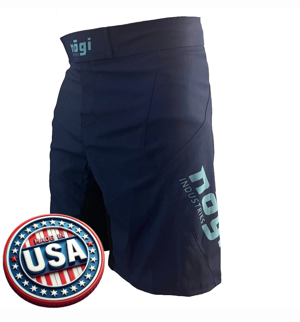 Phantom 4.0 Fight Shorts - Midnight Navy & Teal by Nogi Industries - MADE IN USA