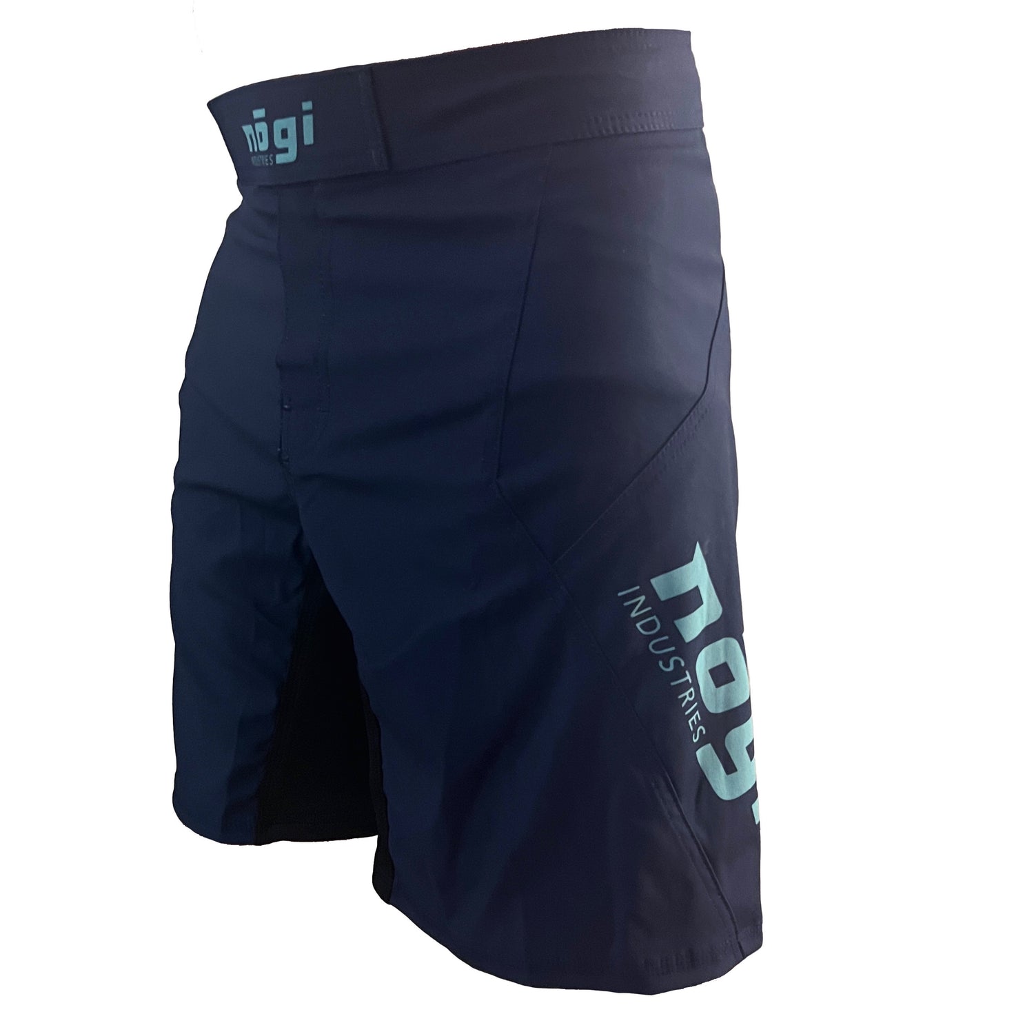 Pantalones cortos de lucha Phantom 4.0 - Azul marino medianoche y verde azulado de Nogi Industries - HECHO EN EE. UU. 