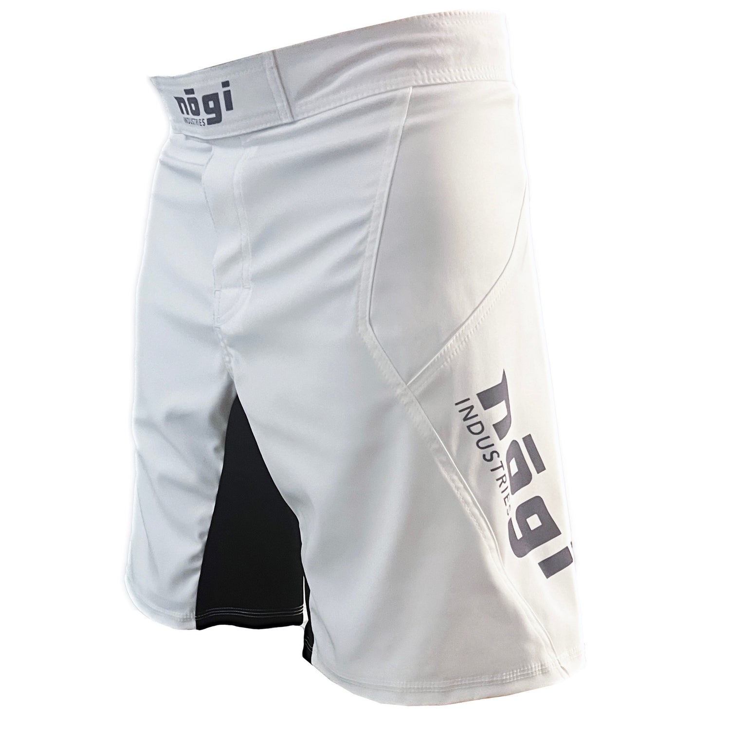 Pantalones cortos de lucha Phantom 4.0 - Blanco ártico y gris - HECHO EN EE. UU. 