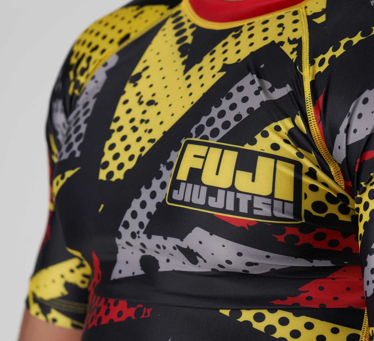 Shuriken Flex Lite Rashguard Black/Yellow by Fuji