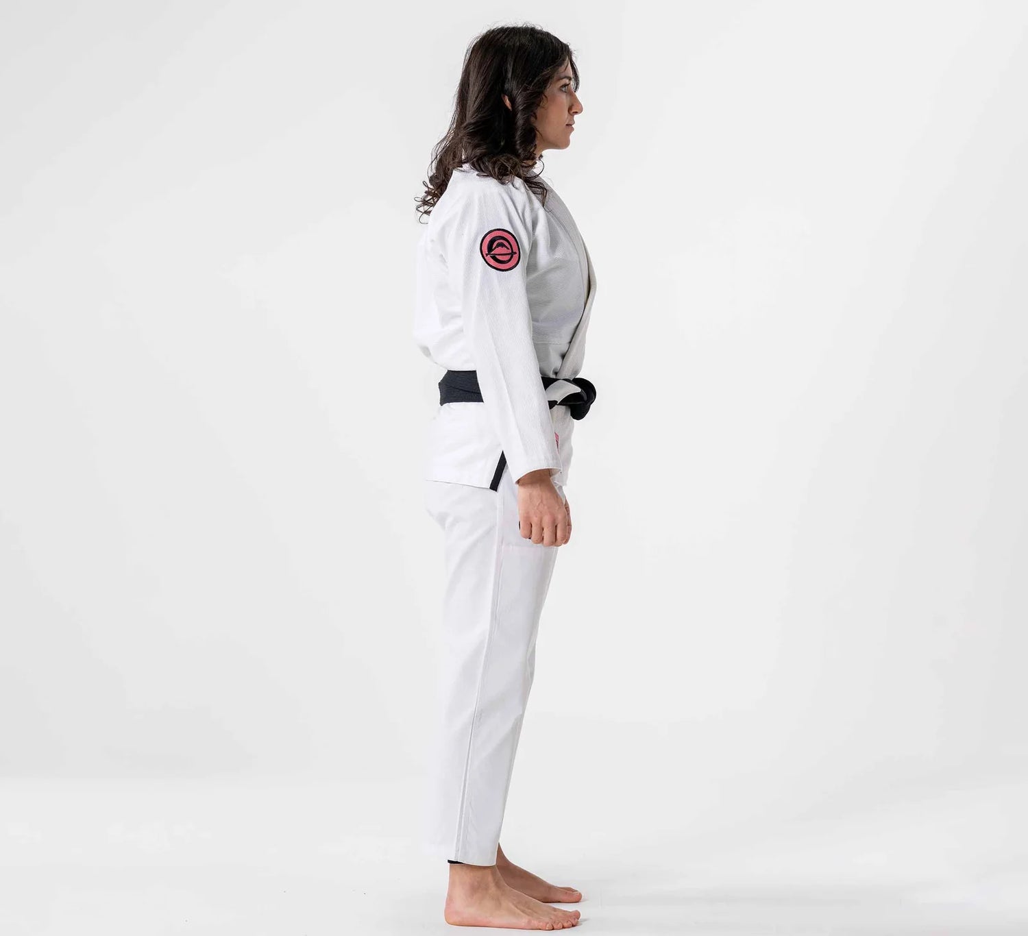 Womens Flow-Tech BJJ Gi White/Pink/Teal by Fuji