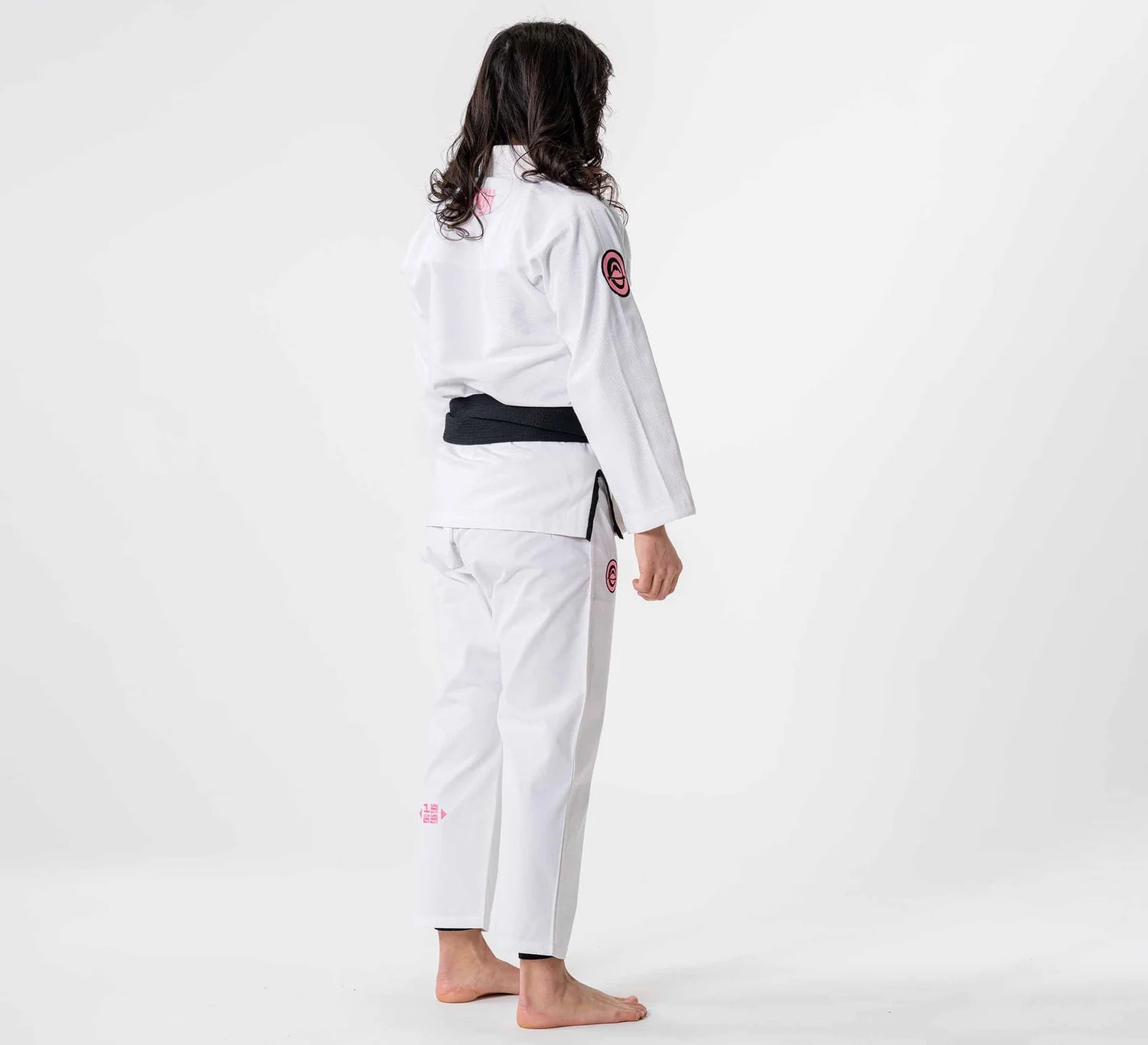 Womens Flow-Tech BJJ Gi White/Pink/Teal by Fuji