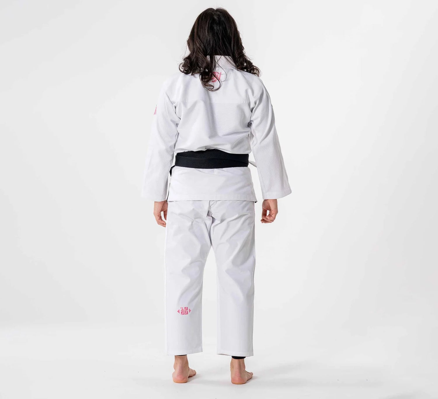 Womens Flow-Tech BJJ Gi White/Pink/Teal by Fuji